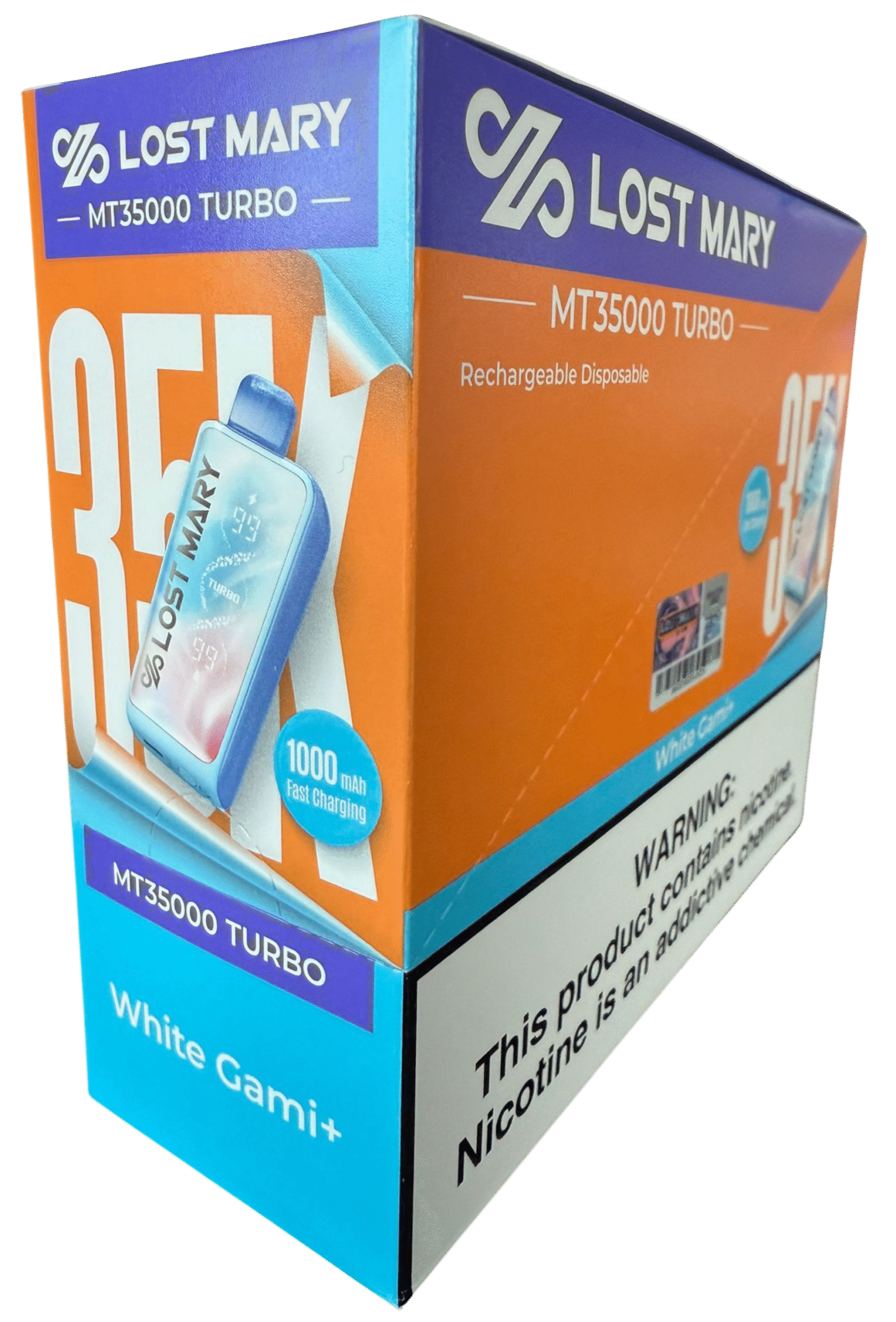 caja x5 -White Gami Lost Mary MT35000 Turbo